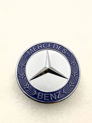EMBLEMA LOGO CAPOT MERCEDES BENZ AZUL 56 mm