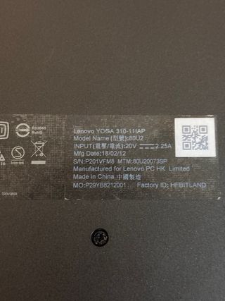 Portátil Lenovo 11.6 pulgadas Negro y Azul