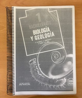 Libro de Biología de primero de bachillerato 