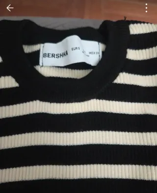 Jersey Bershka Rayas Blanco y Negro