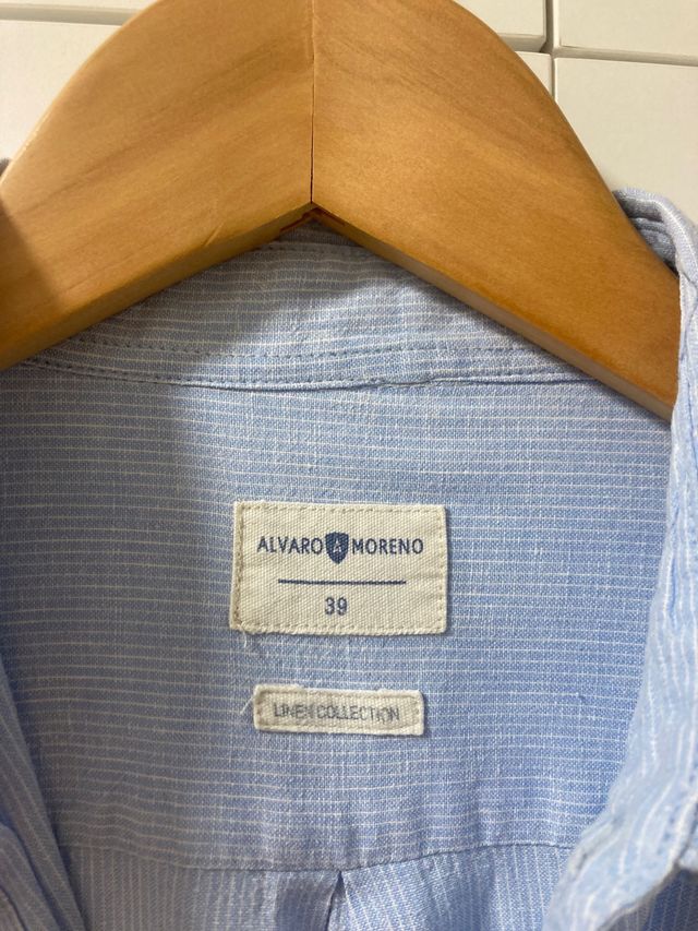 Camisa lino Alvaro Moreno azul
