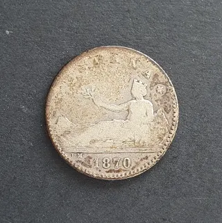 España 2 monedas plata 1870, Gobierno Provisional