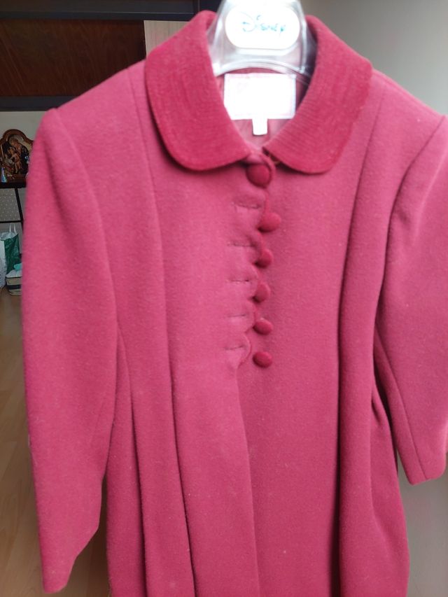 Abrigo niña burdeos