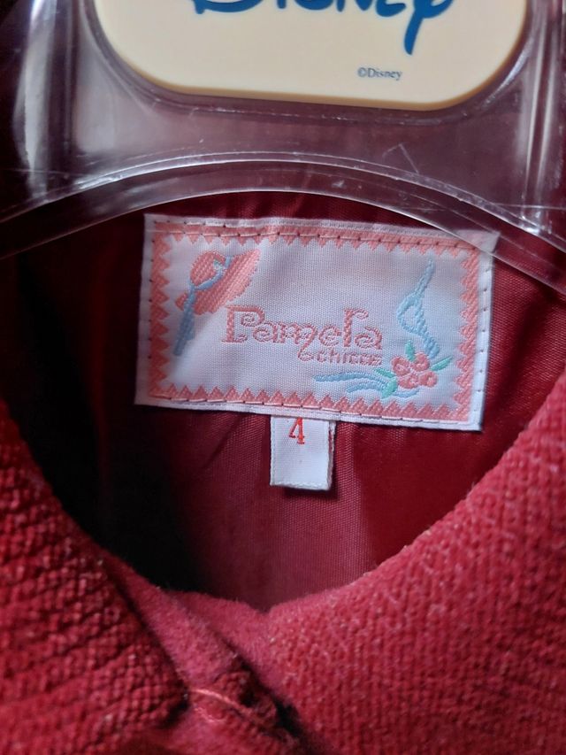 Abrigo niña burdeos