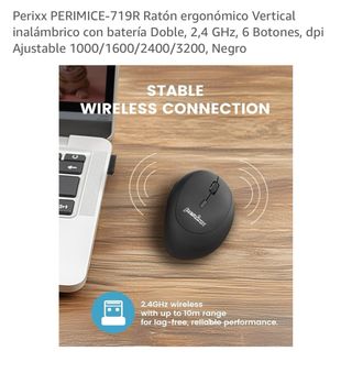 Ratón Ergonómico Vertical Perixx PERIMICE-719R