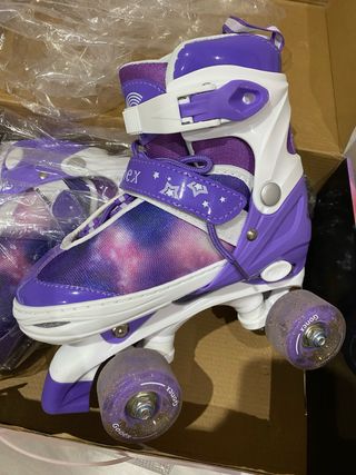 Patines 4 Ruedas Morados Niña 31-34
