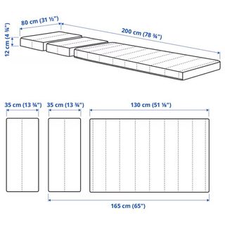 Cama Ikea MINNEN + Colchón INNERLIG