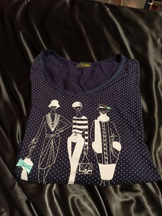 Camiseta Coco & Limón Estampada Mujer Talla Grande