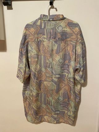 Camisa C&A Vintage Seda Estampada Talla M