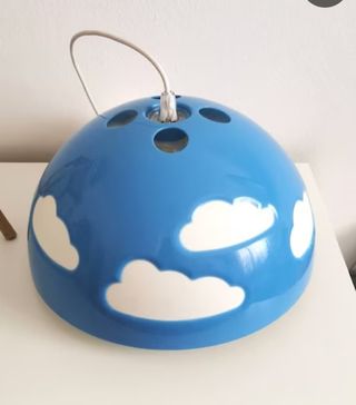 Lámpara infantil azul nubes