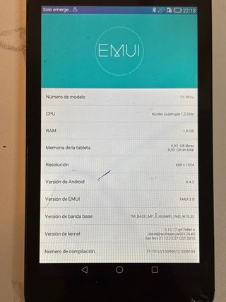 Tablet Huawei 6 Negra