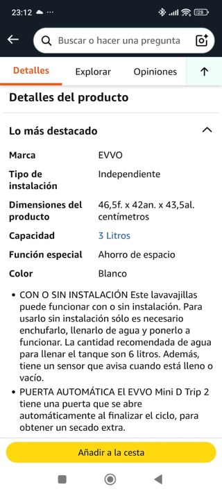 Lavavajillas compacto portátil 