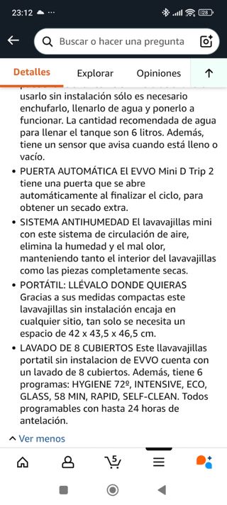 Lavavajillas compacto portátil 