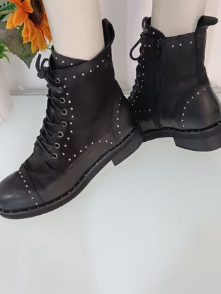 N'Sand Anfibi Rock Chic Pelle Borchiati