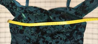 Vestido fiesta verde y negro Talla XL