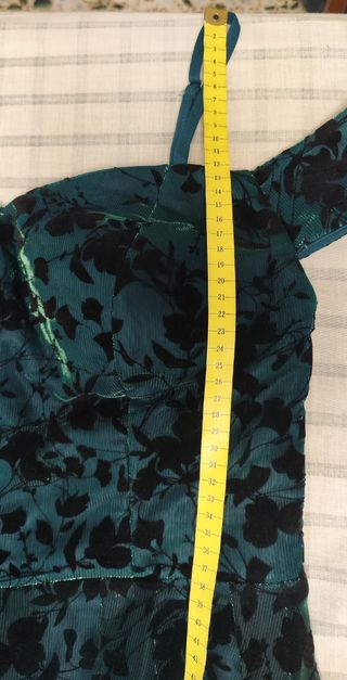 Vestido fiesta verde y negro Talla XL