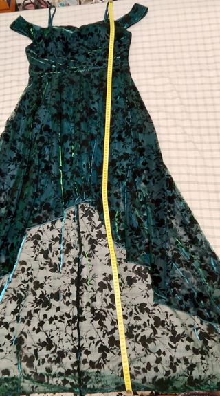 Vestido fiesta verde y negro Talla XL