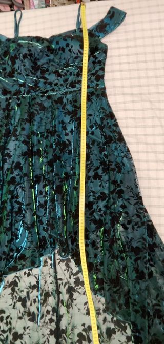 Vestido fiesta verde y negro Talla XL