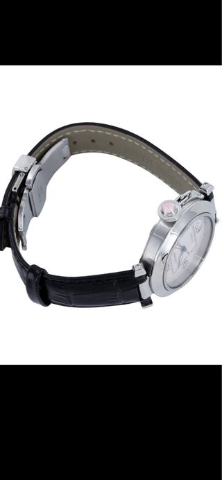 Reloj Cartier Esfera Blanca Correa Negra