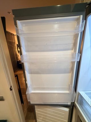 Nevera Perla combi plateada
184x54x61