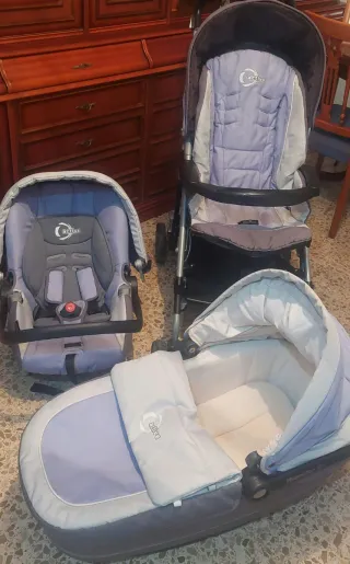 Carro Bebé PRENATAL ACTIVE + Silla Coche + Capazo