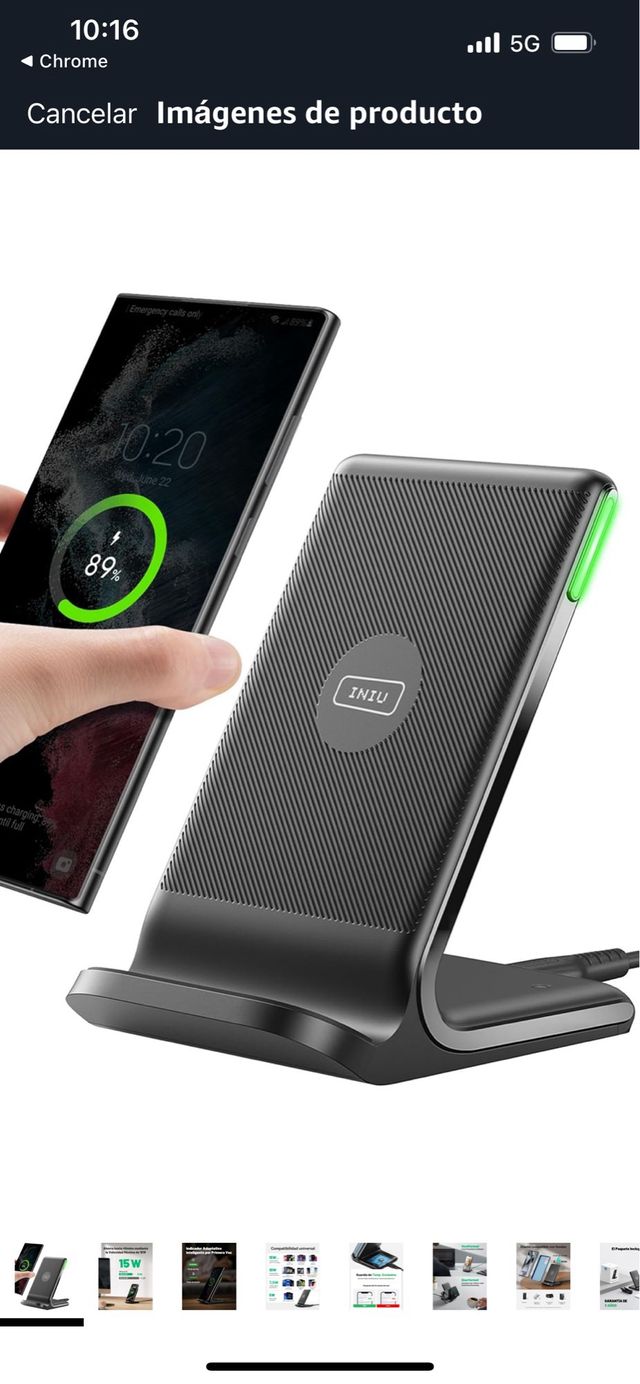 Cargador Inalámbrico INIU Negro