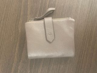 Cartera de piel Antonio Pulido beige