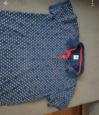 Polo Dos Galgos Hombre Azul Estampado