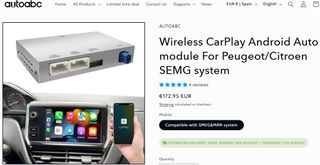 Módulo CarPlay/Android Auto Peugeot/Citroen SMEG