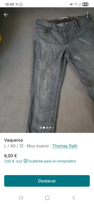 Pantalón vaquero mujer Thomás Rath azul