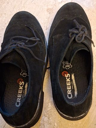 Zapatos Creeks Negros Piel Talla 37