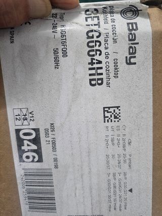 Placa de cocción Balay 3ETG664HB