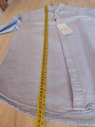 Camisa azul celeste algodón Talla S