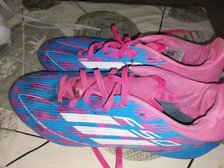 Zapatillas Adidas Fútbol Azul y Rosa