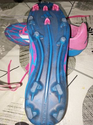 Zapatillas Adidas Fútbol Azul y Rosa