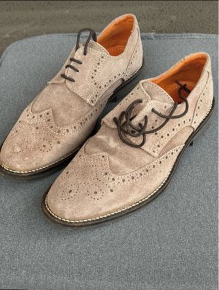 Zapatos de vestir beige de ante