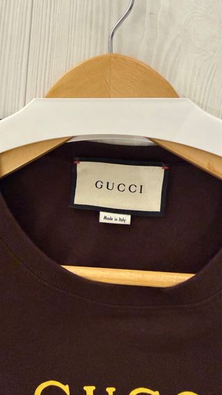 Camiseta Gucci Boutique Marrón Talla XS