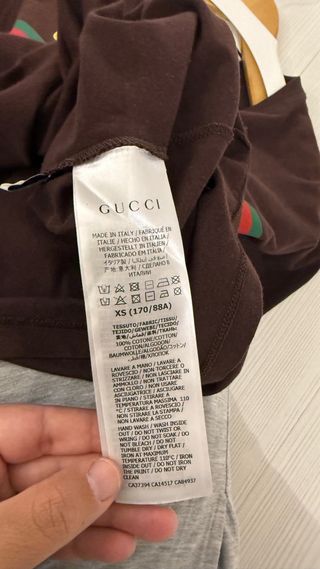Camiseta Gucci Boutique Marrón Talla XS