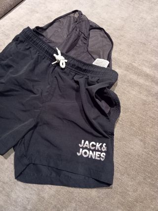 Bañador Jack & Jones Negro Talla 12 Años. Nuevo.