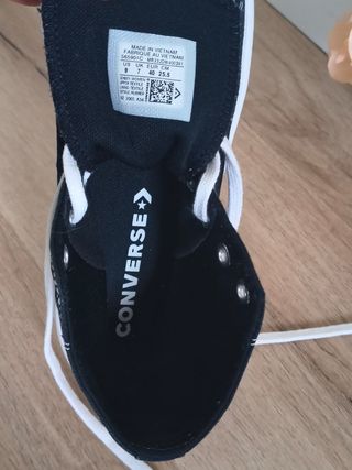 Converse con plataforma talla 40 color negro