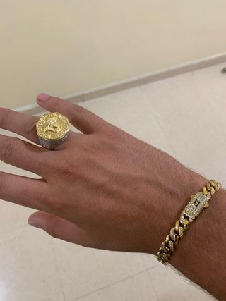 Pulsera Cubana Oro con Circonitas