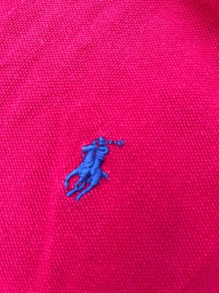 Polo Ralph Lauren Rojo Logo Azul Talla M