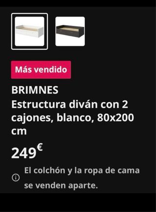 Cama diván Brimnes Ikea 
