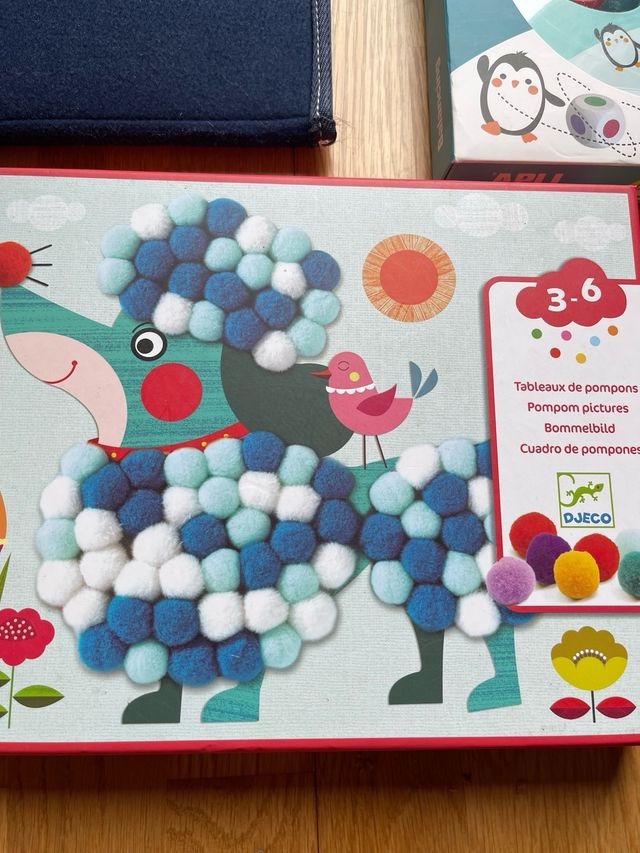 3 Juegos Psicomotricidad y Pizarra Magnética