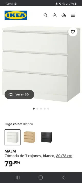 Cómoda blanca ikea