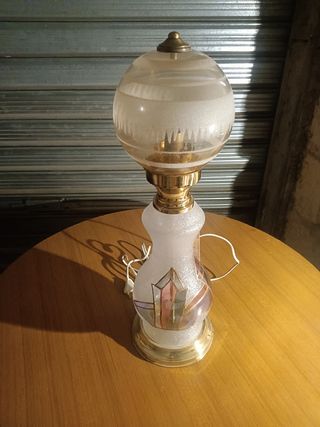 Lampada vintage ottone dorato anni '90