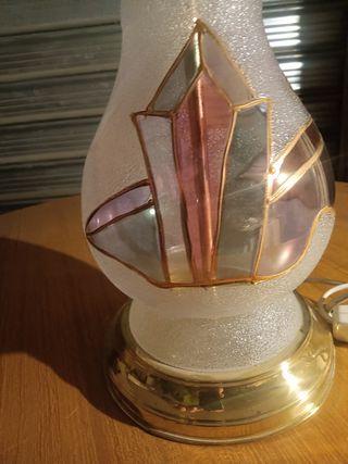 Lampada vintage ottone dorato anni '90