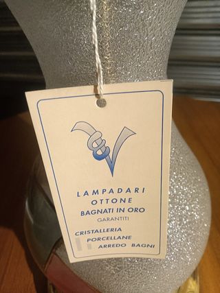 Lampada vintage ottone dorato anni '90