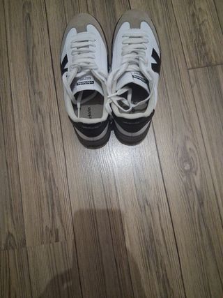 Zapatillas Victoria plataforma beige/blanco