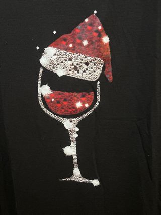Vestido Navideño Negro con Estampado